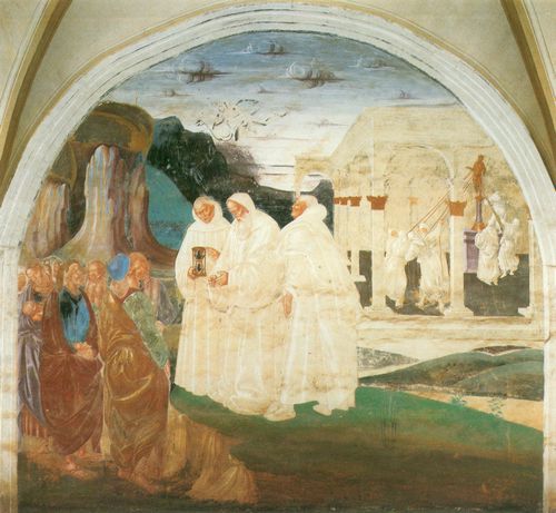 Signorelli, Luca: Fresken in Monte Oliveto: Der Hl. Benedikt bekehrt die Bewohner von Montecassino