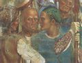 Signorelli, Luca: Fresken in Monte Oliveto: Der Hl. Benedikt begegnet dem König Totila und heißt ihn willkommen, Detail
