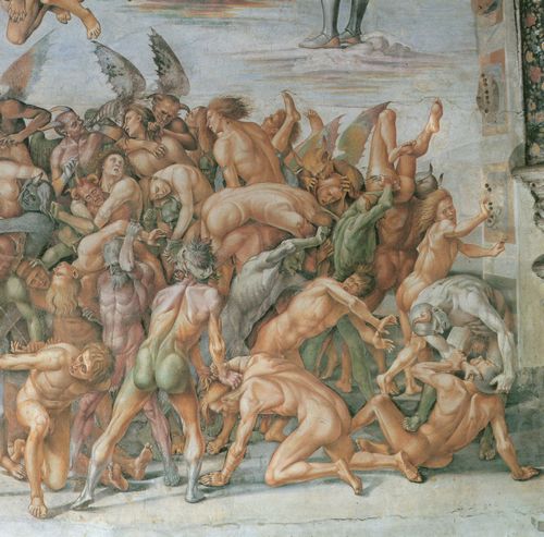 Signorelli, Luca: Werke im Dom von Orvieto: Die Verdammten, Detail rechts