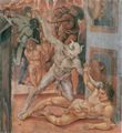 Signorelli, Luca: Werke im Dom von Orvieto: Verstoßung der Verdammten in die Hölle, Detail