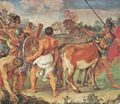 Carracci, Annibale: Romulus Skizze mit Pflug an der Stadtgrenze von Rom