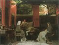 Alma-Tadema, Sir Lawrence: Venantius Fortunatus trgt Radegunde VI. seine Gedichte vor