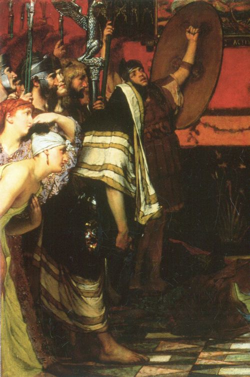 Alma-Tadema, Sir Lawrence: Ein rmischer Eroberer, Detail