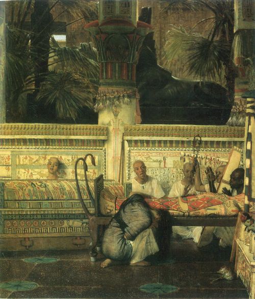 Alma-Tadema, Sir Lawrence: Eine gyptische Witwe in der Zeit von Diokletian, Detail