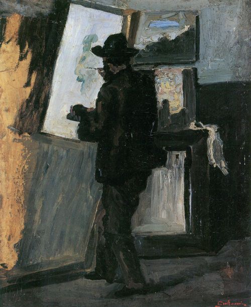 Guillaumin, Jean-Baptiste Armand: Portrait von Pissarro beim Malen