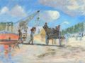 Guillaumin, Jean-Baptiste Armand: Fuhrwagen am Ufer der Seine