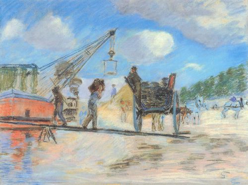 Guillaumin, Jean-Baptiste Armand: Fuhrwagen am Ufer der Seine