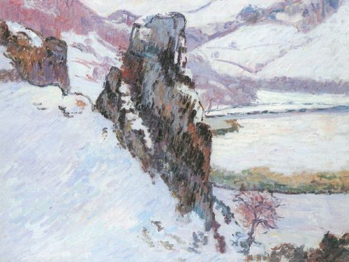 Guillaumin, Jean-Baptiste Armand: Der Echo-Felsen im Winter