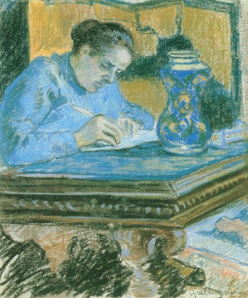 Guillaumin, Jean-Baptiste Armand: Madame Guillaumin beim Schreiben