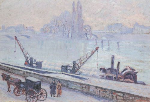 Guillaumin, Jean-Baptiste Armand: Ansicht von Rouen an einem Wintermorgen