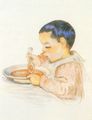 Guillaumin, Jean-Baptiste Armand: Porträt von Armand oder Das Kind, seine Suppe essend