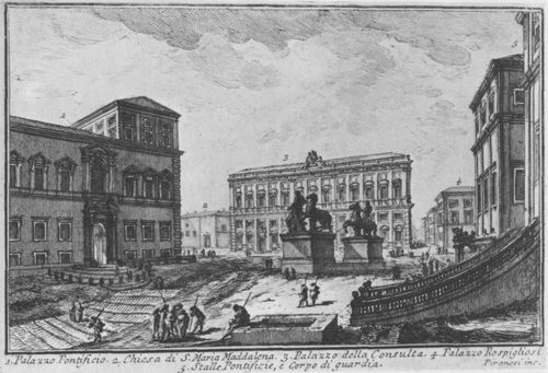 Piranesi, Giovanni Battista: Opere Varie di Archittetura, Prospettive, Grotteschi, Antichit: Piazza del Quirinale