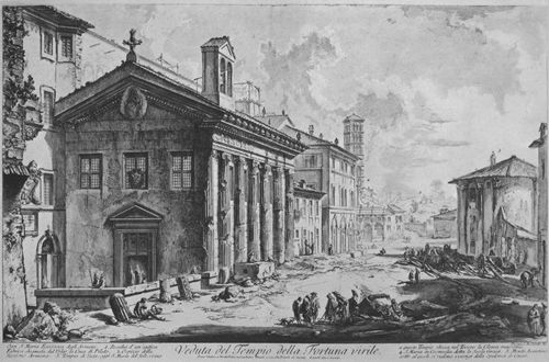 Piranesi, Giovanni Battista: Vedute di Roma: Sog. Tempel der Fortuna Virilis
