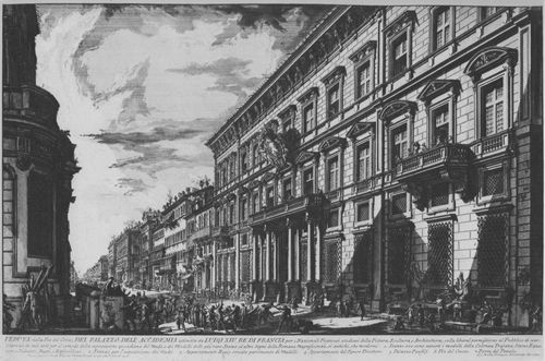 Piranesi, Giovanni Battista: Vedute di Roma: Palazzo Mancini, Sitz der franzsischen Akademie