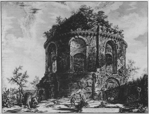 Piranesi, Giovanni Battista: Vedute di Roma: Sog. Tempio della Tosse bei Tivoli