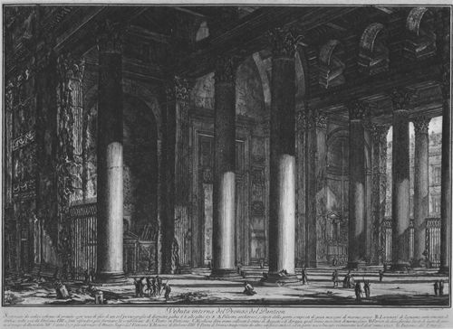 Piranesi, Giovanni Battista: Vedute di Roma: Pantheon, Inneres der Vorhalle