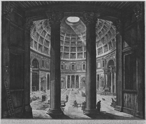 Piranesi, Giovanni Battista: Vedute di Roma: Pantheon, Innenansicht