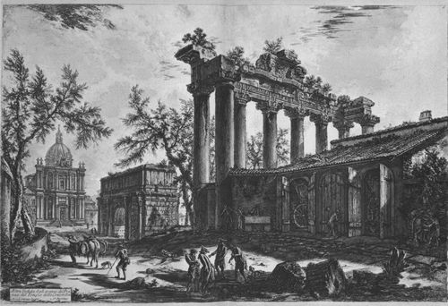 Piranesi, Giovanni Battista: Vedute di Roma: Tempel des Saturn