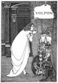 Beardsley, Aubrey Vincent: Volpone or the Foxe von Ben Jonson, Volpone betet seinen Schatz an
