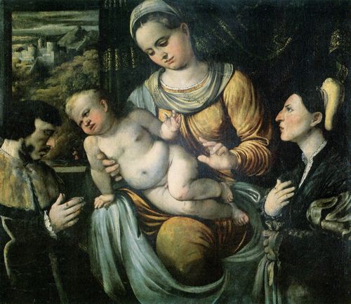 Romanino, Girolamo: Die Jungfrau mit Kind und Spendern