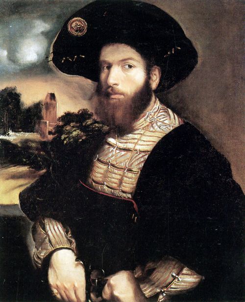 Dossi, Dosso: Portrt eines Mannes mit schwarzem Hut
