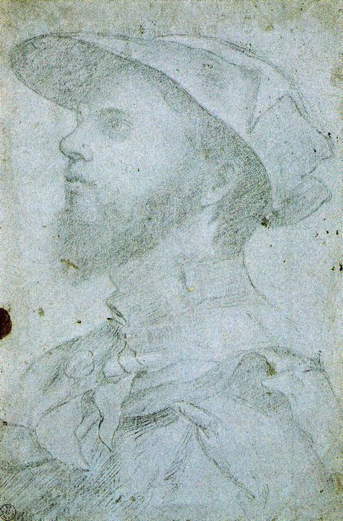Romanino, Girolamo: Kopf eines Mannes mit dem Profil nach links