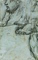 Tizian: Studien von einem Kopf, Füßen und einem Arm