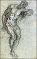 Tintoretto, Jacopo: Nackter sitzender Mann