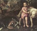 Tizian: Kleiner Junge mit Hunden