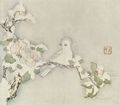Unbekannte chinesische Künstler: Zehnbambushalle: Häherling (Garrulax) auf einem Kamelienzweig im Schnee