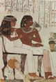 Unbekannte gyptische Knstler: Der Verstorbene und seine Frau beim Totenmahl