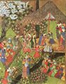 Unbekannte islamische Künstler um 1444: Shah-Nameh. Königliches Festmahl