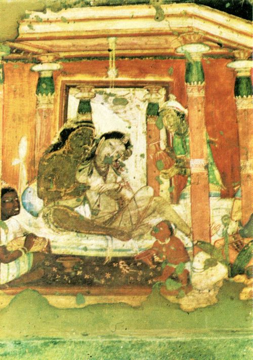 Unbekannte indische Knstler des 6. Jahrhunderts: Palastszene