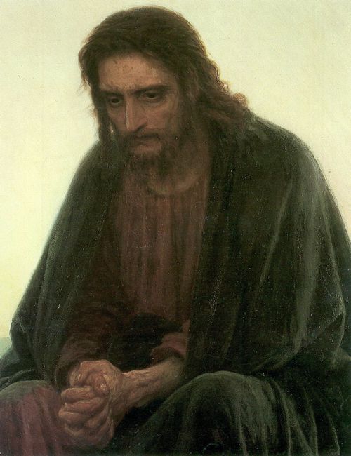 Kramskoj, Iwan Nikolajewitsch: Christus in der Wste, Detail