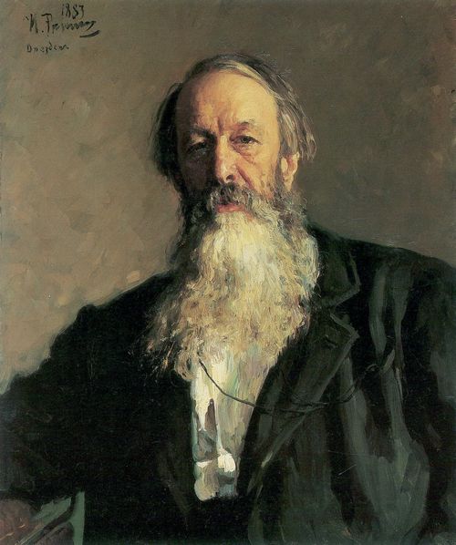 Repin, Ilja Jefimowitsch: Portrt des Kunstkritikers W.W. Stassow