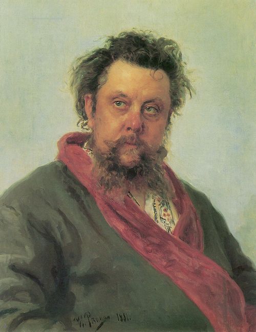 Repin, Ilja Jefimowitsch: Portrt M. Mussorgski
