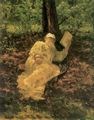 Repin, Ilja Jefimowitsch: Lew Tolstoi bei der Rast im Wald