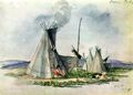 Peale, Titian Ramsay: Sioux Zelte