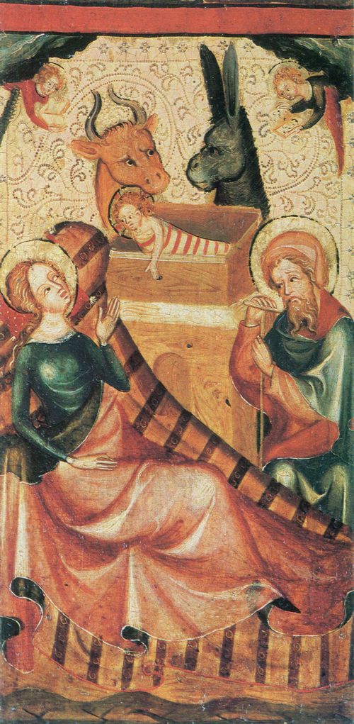Kölner Meister um 1350: Hausaltar, Geburt Christi