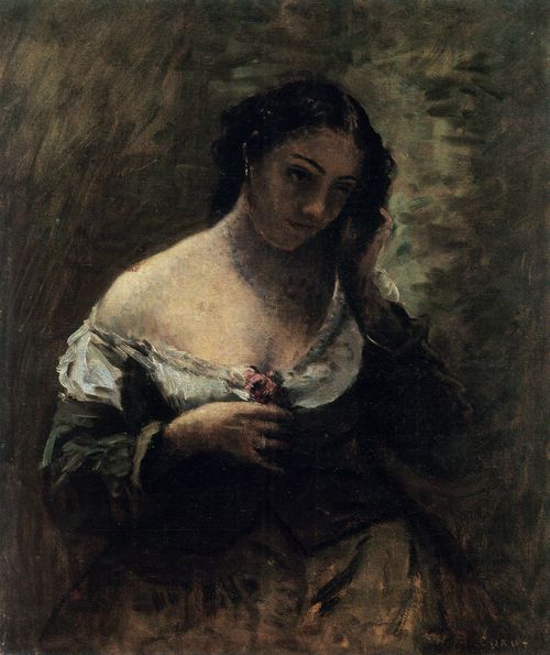 Corot, Jean-Baptiste Camille: Die Frau mit der Rose