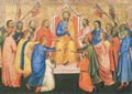 Cione, Jacopo di: Aus dem Leben des Hl. Petrus: Lehrender Petrus zwischen dem Hl.Paulus und Gläubigen