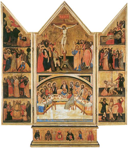 Meister der Predella des Ashmolean Museum: Kreuzigung Christi und Passionsszenen