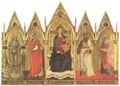 Bonsi, Giovanni: Madonna mit Kind und den Hl. Onofrius, Nikolaus, Bartholomäus und dem Evangelisten Johannes