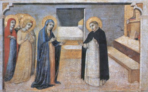 Pietro, Sano di: Aus dem Leben des Hl. Petrus Martyr: Maria erscheint dem Heiligen