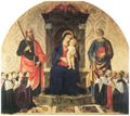 Romano, Antoniazzo: Die Madonna mit Kind zwischen den Hl. Petrus und Paulus und den zwlf Richtern der Rota (Madonna della Rota)