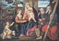 Bonifazio de' Pitati: Die Hl. Familie mit dem Johannesknaben sowie den Hl. Dorothea und Andreas