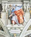 Michelangelo Buonarroti: Sixtinische Kapelle, Sibyllen und Propheten: Der Prophet Ezechiel