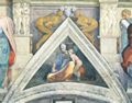 Michelangelo Buonarroti: Sixtinische Kapelle: Die Vorfahren Christi: Stichkappe oberhalb des Salmon