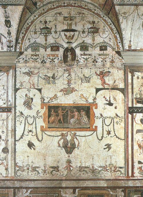 Raffael (Werkstatt): Ausschnitt aus der Groteskendekoration Loggetta di Raffaello