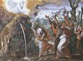 Raffael (Schule): Die Geschichte des Moses: Moses schlgt Wasser aus dem Felsen